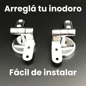 Set Repuesto Bisagras Herrajes Metal Asiento Tapa Inodoro