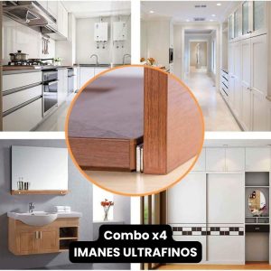 Kit Premium x4 Imanes Invisibles Ultrafinos – Adhesivo + Tornillos Incluidos